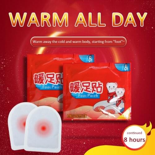 20pcs/lot Warm Stickers Paste Pads Warm Body Stickers Hand Foot Warm Stickers Waist Abdomen Disposable Self-Heating Insole