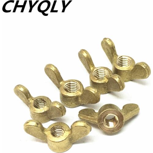 50pcs/lot M5 Brass Wing Nuts Butterfly Nuts Free Shipping