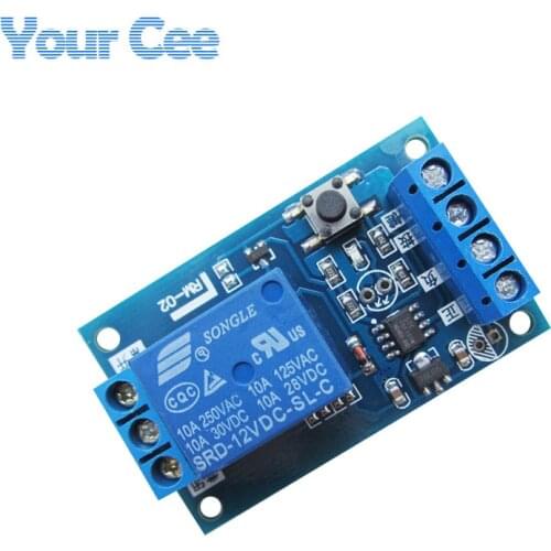 12V Bond Button Bistable Relay Module Car Modification Switch One Key Start and Stop Self-Locking