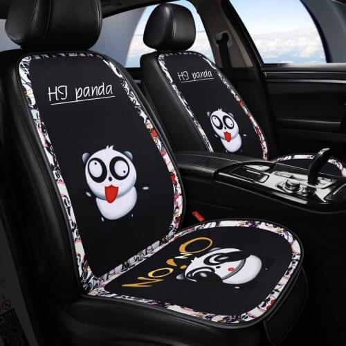 Car Seat Cover Panda Pattern Cartoon Pad Office Chair Cute Cushion Constant Temperature Backrest Cover Pink Car Accessories
