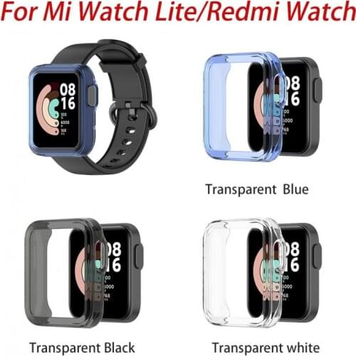 TPU Case Skin Protective Cover For Mi Watch Lite Watch Half-pack Drop Protective Case For Xiaomi Redmi Smart Watch Accessories
