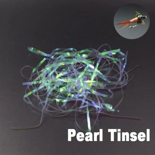 CONTEMPLATOR 3mm pearl flash holographic tinsel scud back 2bags narrow shinning film stonefly nymph thin skin fly tying material