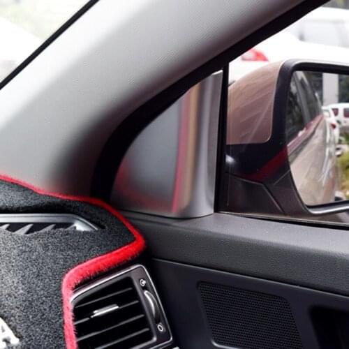 For Hyundai Elantra Avante 2016 2017 6th 2pcs ABS Chrome Matte Car Inner Front Window Triangle Cover Trim Protector Accessories