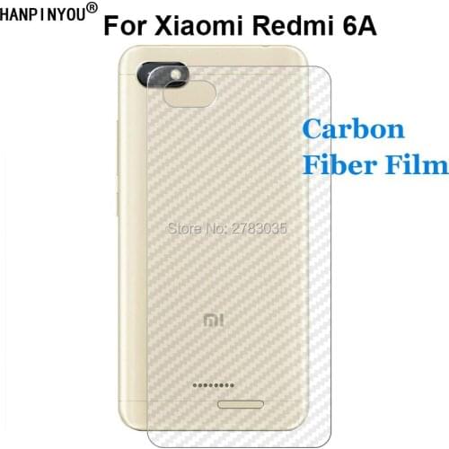 For Xiaomi Redmi 6A 5.45" Durable 3D Anti-fingerprint Carbon Fiber Back Film Rear Screen Protector (Not Tempered Glass)