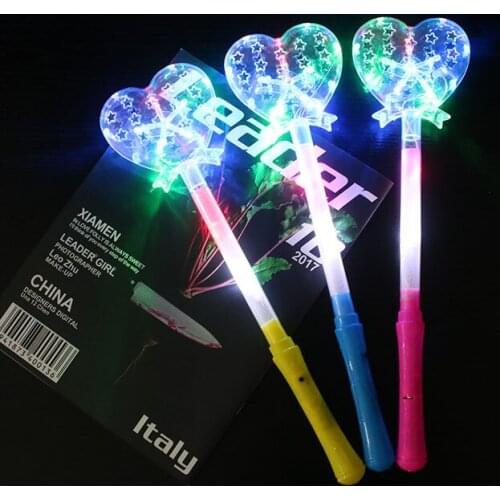 Factory luminous led flashing birthday christmas sticks stars props childrens creative gift stall night market wholesale