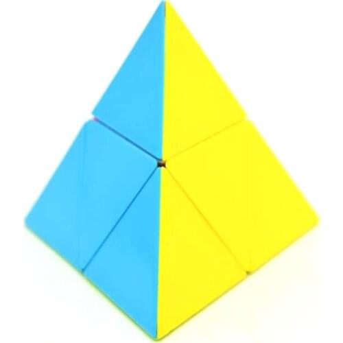 Red Pyramid Cube Magic Cubes 2x2x2 Speed Puzzle Cube Brain Teaser Piramide Magico Cubos Educational Toys