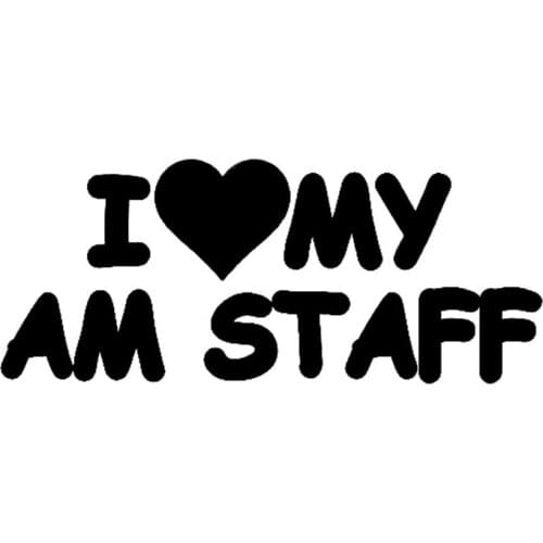 Fashion I Love My Staff Decoration Car Sticker Pvc Personality Auto Windshield Cover Scratches Laptop Decal Customizable Colors
