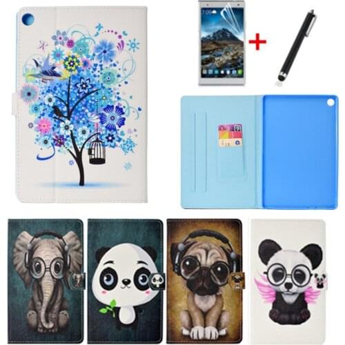 Fashion Painted Pu Leather Stand holder Cover Case For Huawei MediaPad M5 10.8 / 10 Pro CMR-AL09 CMR-W09 10.8 inch Tablet+film
