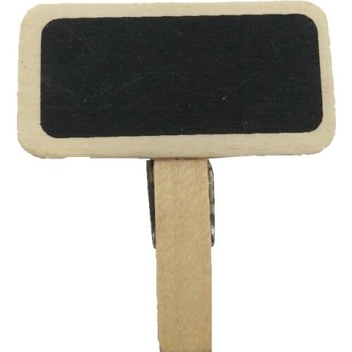 10pcs Mini Wooden Natural Clip Pack of Small DIY Wedding Party Natural Clips Office Supplies Blackboard Notes Folder Can Write
