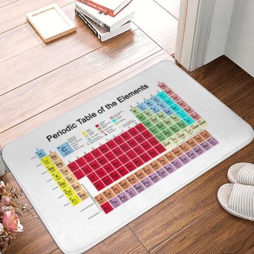 Periodic Table Of The Elements Doormat Carpet Mat Rug Polyester Non-Slip Floor Decor Bath Bathroom Kitchen Living Room 40x60