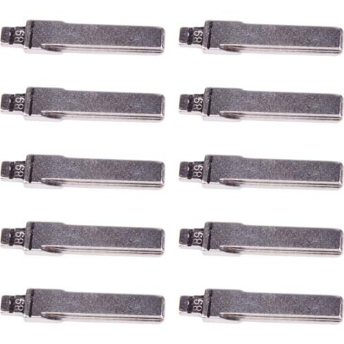 DWCX 10Pcs 89# Uncut Flip KD Remote Key Replacement Blank Blade Silver Metal Fit For Audi A6L