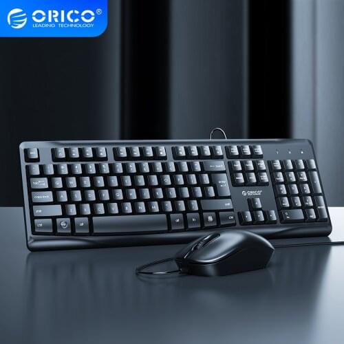 ORICO Wireless Wired Keyboard and Mouse Protable Mini Slim Keyboard Mouse Combo Set for Computer Laptop PC Notebook Windows