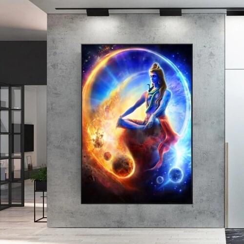 Lord Shiva Canvas Art Wall Paintings Home Hindu Gods Modern Wall Posters and Prints Hinduism Art Wall Pictures Cuadros Decor