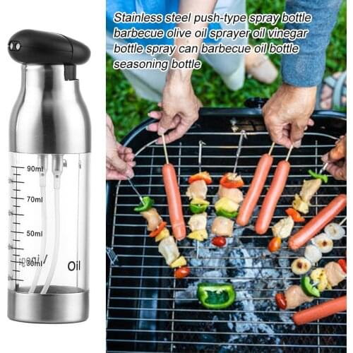 Stainless Steel Kitchen Oil Sprayer BBQ Sprayer Bottle Oil Dispenser Leak Proof Pot Grill Fuel Injection BBQ Seasoning Bottle