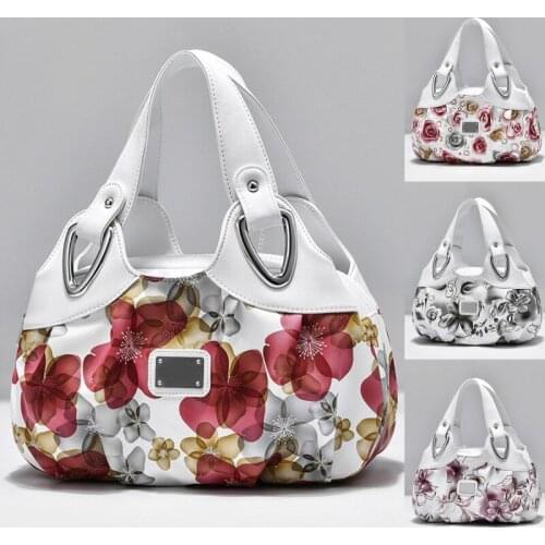 2021 Luxury Handbag Women Printing PU Leather Handle Bag Fashion Brand Lady Tote Big Capacity Shoulder Bag Shopping Purse