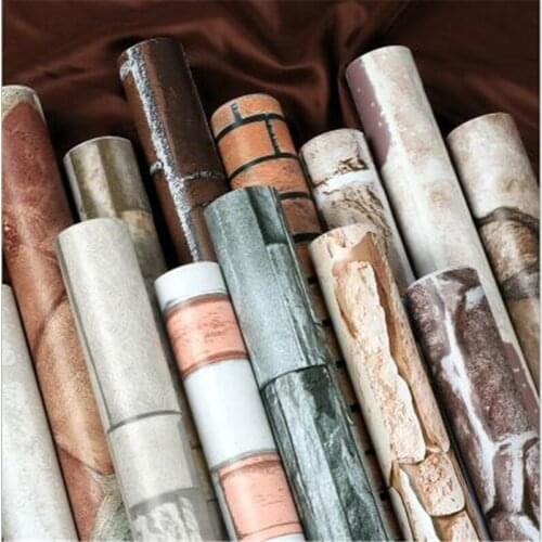 Beibehang Self-adhesive modern minimalist vintage wallpaper bedroom living room furniture refurbished city wall bricks wallpaper