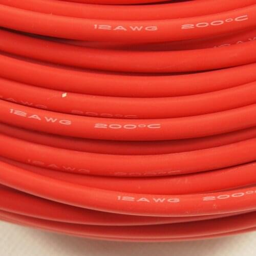 Ormino silicone cable 1m 12awg 16awg 14awg 10awg silicone wire RedBlack High Temperature quadcopter kit LI-po battery diy drone