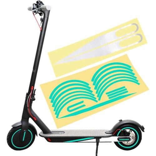 Electric Scooter Reflective Stickers Front Rear Wheel Protective Shell Warning Stickers Scooter Accessories for Xiaomi M365