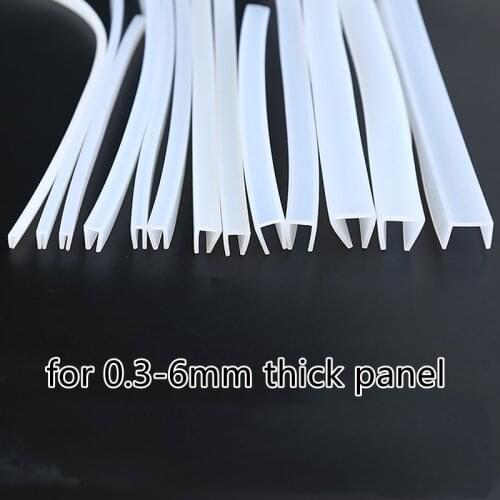 Silicone Rubber U Strip Edge Shield Encloser Bound Glass Metal Wood Panel Board Sheet Vehicle Seals 0.6-8mm Heat Resist
