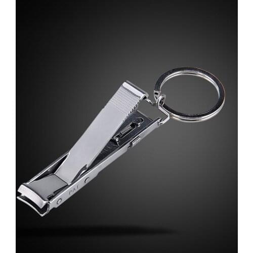 Ultra-thin Foldable Hand Toe Nail Clipper Cutter Trimmer Stainless Keychain Wholesale High Quality Manicure nail tools keyring
