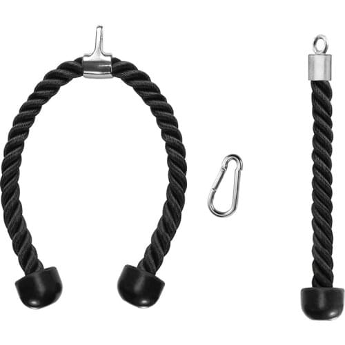 Tricep Rope Push Pull Down Cord Set for Bodybuilding Exercise Gym Workout for Home or Gym Use Fitness Body Equipment