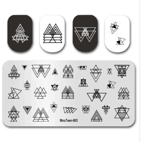MOU Nail Stamping Plates Alphabet Snake Beauty Pattern High Quality Nail art Stamping Plate Manicure Tools