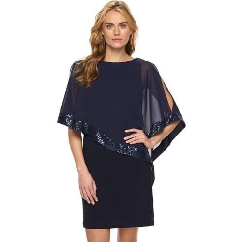New Spring and Summe Women Sexy Club Batwing Sleeve Mini Dress Women Sequin Party Dresses Vestidos Short Nightclub Vestidos