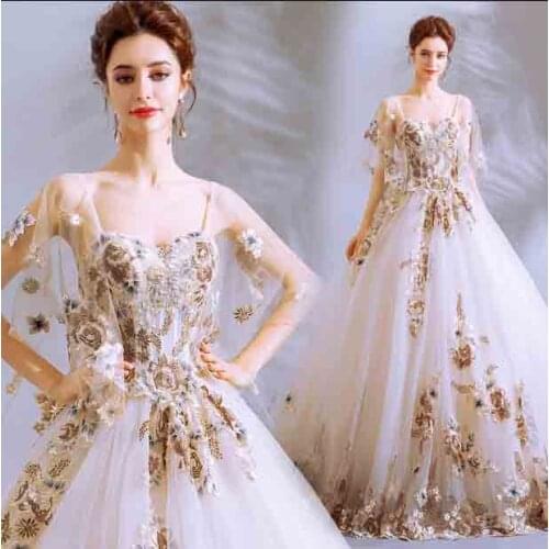 Handmade Heavy Wedding White Luxury Prom Party Dress Custom Ball Gown Formal Dress Red Carpet Gift For Women Large Size 5XL 4XL