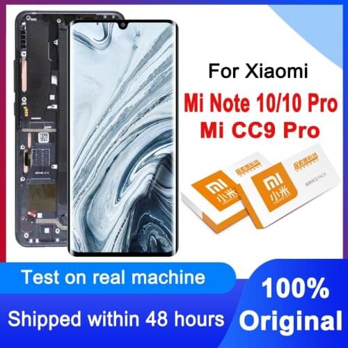 100% Original 6.47" Display For Xiaomi Mi CC9 Pro LCD For Mi Note 10 Display Touch Screen Digitizer For Mi Note 10 Pro M1910F4G