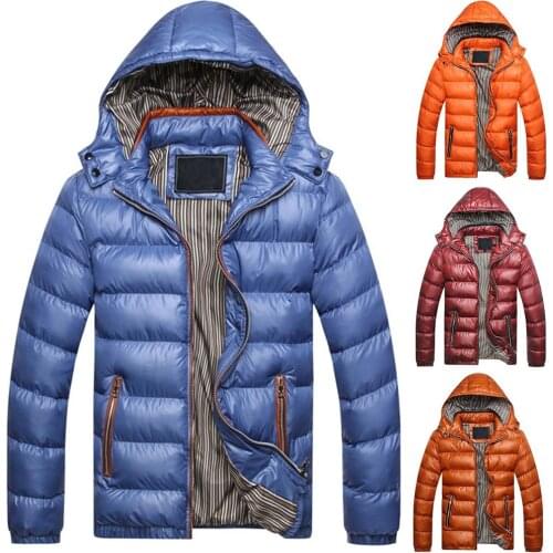 Winter Jacket Men Fashion Hooded Male Parka Jacket Mens Solid Color Thick Jackets Coats Man Winter Parkas куртка мужская зимняя