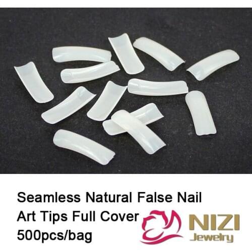 10 Sizes 500pcs/bag Nail Tips Full Cover Seamless Natural Plastic Fake Nails For Nail Decoration New False Nail Tips