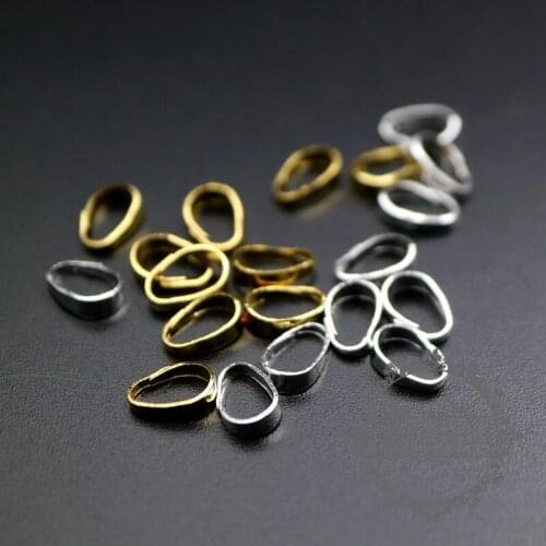 5x7mm gold,silver color simple pendant bail DIY supplies 1532019