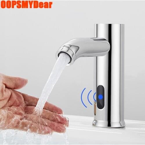 Touchless Sense Faucet Bathroom Infrared Motion Sensor Tap Wash Basin Smart Intelligent Crane Washbasin Sliver Chrome Torneira