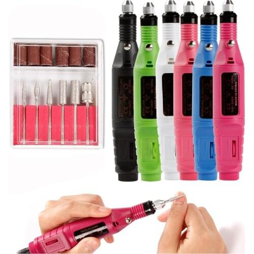Electric Nail Tips Manicure Machine Nail Drill Bits Nail Art Milling Cutters Nail File Pen Pedicure Tools Apparatus for Manicure