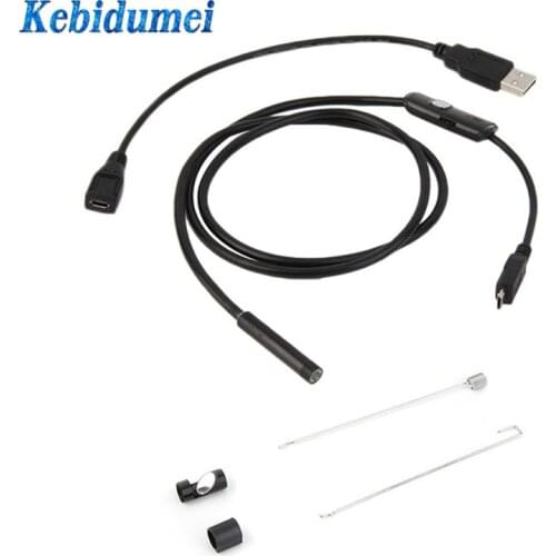 Kebidumei 7mm Mini 720P HD USB Endoscope Waterproof Borescope Snake Inspection Tube Video Camera Adapt For Smart Phone
