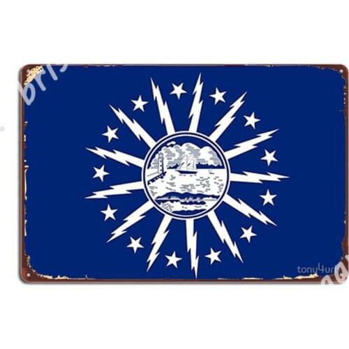 Buffalo City Flag Metal Signs Wall Cave Cave pub Wall Decor Classic Tin sign Posters