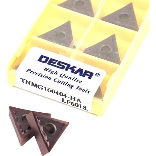 10PCS TNMG160404 HA LF6018 TNMG160408 HA LF6018 External Turning Tool carbide alloy CNC lathe cutting insert for stainless steel