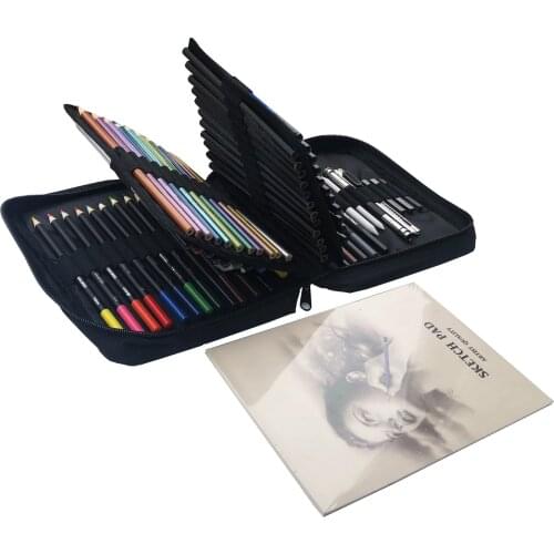 Painting Sketching Mapping Student drawing 73Colors Pencil With The Bag