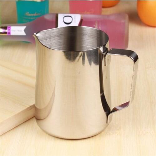 Thicker 600ml 1000ml Stainless Steel Kitchen Home Handle Coffee Garland Cup Latte Jug