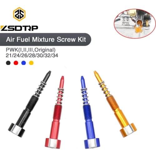 ZSDTRP Easy Adjustable Fuel Mixture Screw CNC Air Fuel Mixture Screw For Motorcycle PWK21 24 26 28 30 32 34mm Adjustable Screw