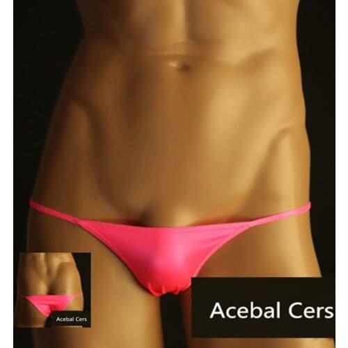2019 Acebal Cers Sexy Mens Crotch Underwear Mens Gay Fashion Sexy Low Waist Bikini Underwear Gay Mini Panties Shorts L XL XXL