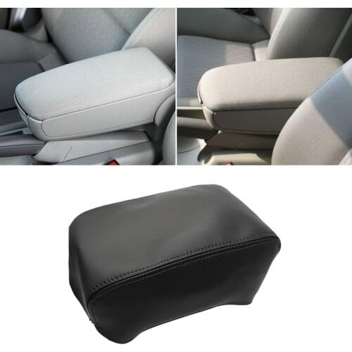 Soft Leather Armrest Pad Cover For Audi A4 2003 2004 2005 2006 2007 2008 Interior Center Control Armrest Box Cover Sticker Trim