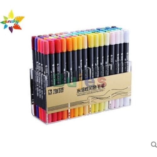 Sta 12/24/36/48/80 color Double head water soluble color marker set signature pen cartoon marker soft head hand drawing design