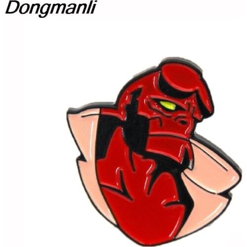 P3708 Dongmanli Hellboy Metal Enamel Pins and Brooches for Lapel Pin Backpack Bags Badge Cool Gifts Collar Jewelry
