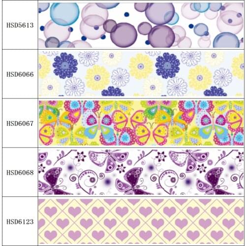 22MM 25MM 38MM 50MM 75mm Printed Pattern on Grosgrain Ribbon for diy ribbon