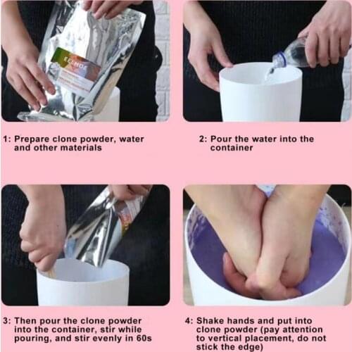 Hand Mold Mothers Day Gift Souvenir DIY Hand Foot Printing Mold Plaster Casting Kit Handprint Keepsake 3D Clone Powder