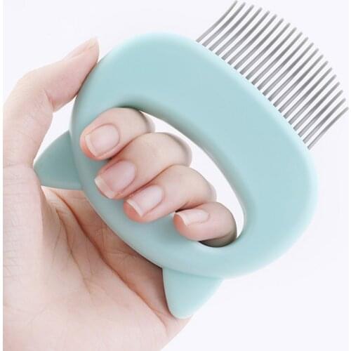 Pet Massage Brush Shell Shaped Handle Pet Grooming Massage Tool To Remove Loose Hairs Only For Cats