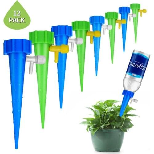 Garden 12PCs Plant Water Dispenser Automatic Watering Nail System Adjustable Water Flow Drip Irrigation Watering Equipment Kit