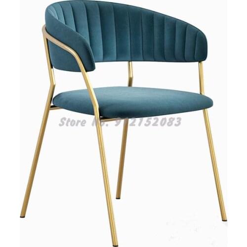 Nordic dining chair modern minimalist home back chair net red lazy makeup chair nail casual restaurant creative chair