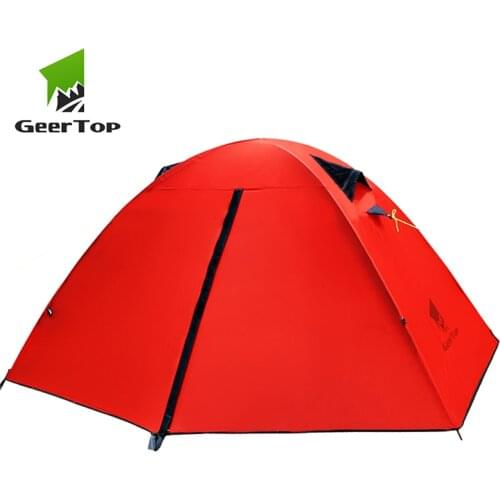 GeerTop Waterproof Camping Tent 1 Person 4 Season Double Layers Ultralight Compact Backpacking Doom Tents Outdoor Hiking Tourist